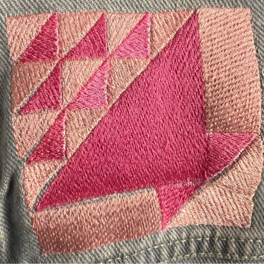 Gloria Vanderbilt Light Blue Jean Jacket with Embroidery - Picture 9 of 10